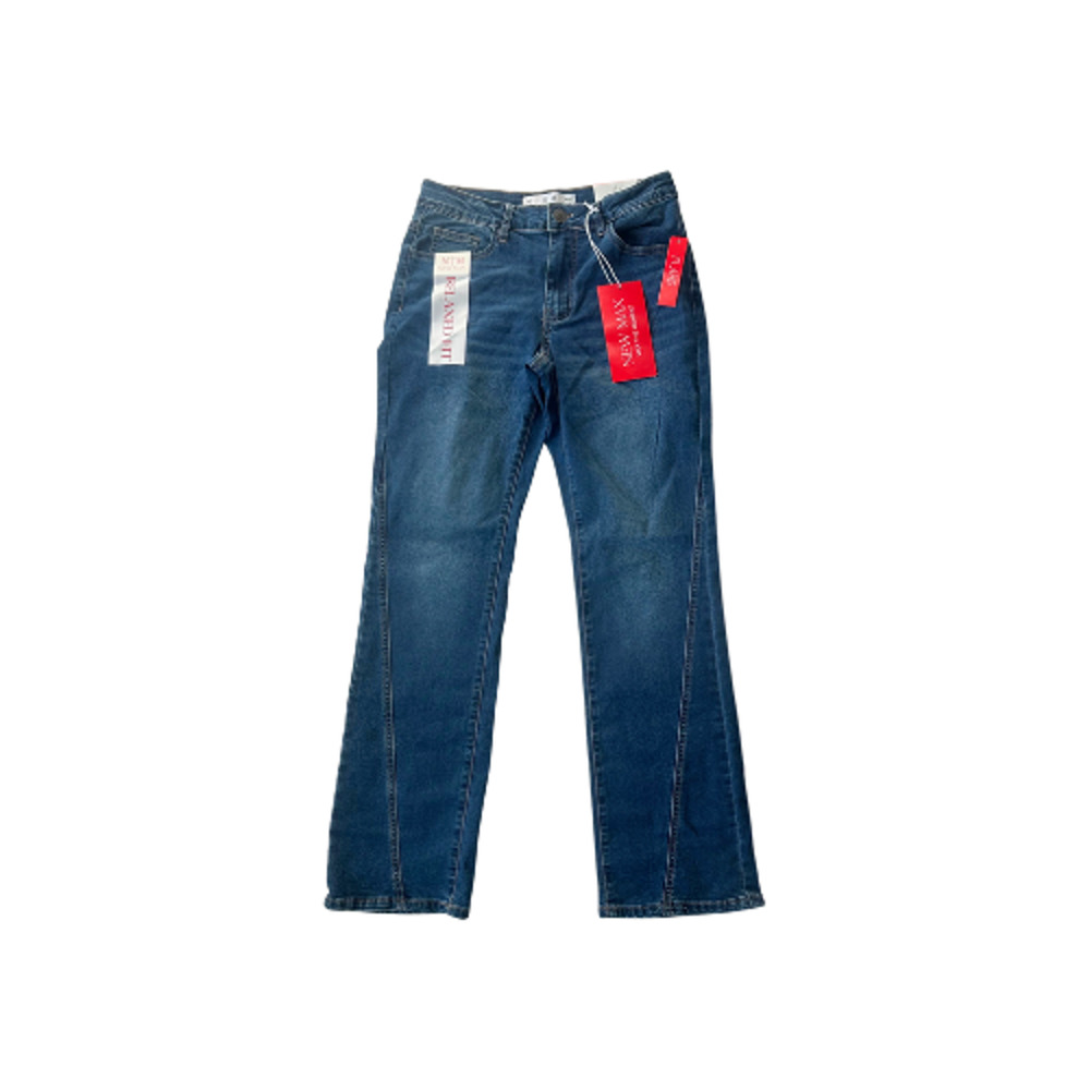 NM New Max Jeans Flare Relaxed Comfort Stretch Women’s 6 Dark Wash Blue Denim